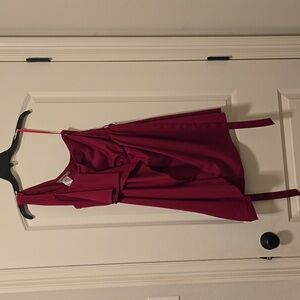 Elegant Burgundy Dress